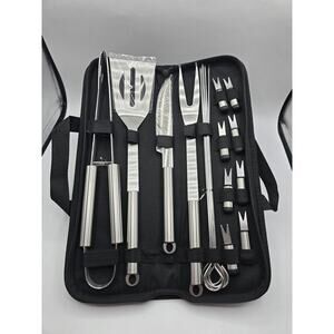 BBQ Tools Set Stainless Steel For Grilling With Canvas Bag NEW